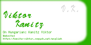 viktor kanitz business card
